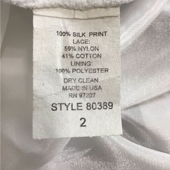 Mary L Couture Floral Silk Slip Dress Flowy Maxi Style Good Condition Size 2 - Picture 14 of 14